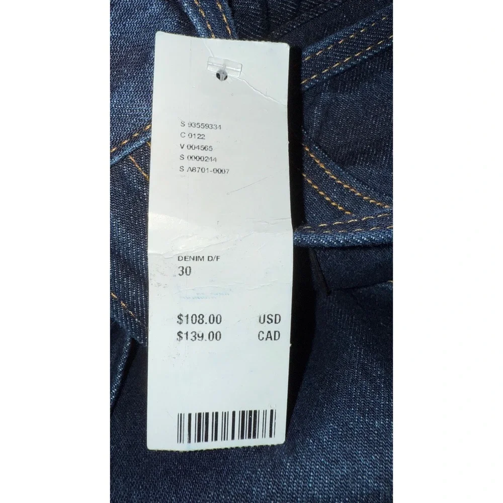 Levis Premium Straight Jeans Mens 30x31 Dark Wash Mid Rise Loose Fit A87010007